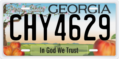 GA license plate CHY4629