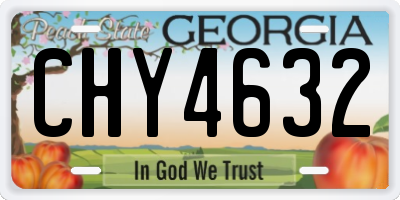 GA license plate CHY4632