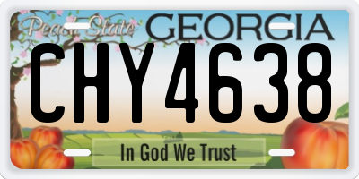 GA license plate CHY4638