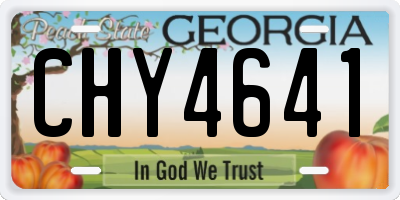 GA license plate CHY4641