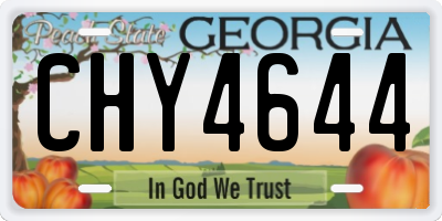 GA license plate CHY4644