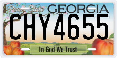 GA license plate CHY4655