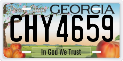 GA license plate CHY4659