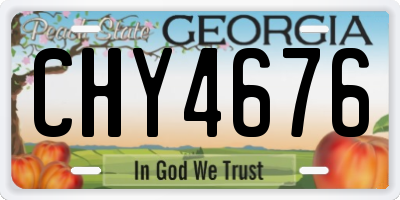 GA license plate CHY4676