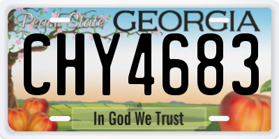 GA license plate CHY4683