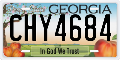 GA license plate CHY4684