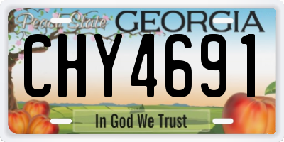 GA license plate CHY4691