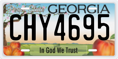 GA license plate CHY4695