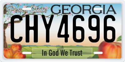 GA license plate CHY4696