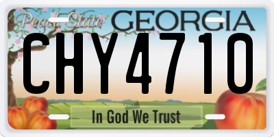 GA license plate CHY4710