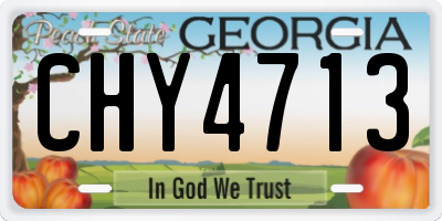 GA license plate CHY4713