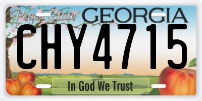 GA license plate CHY4715
