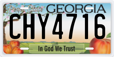 GA license plate CHY4716