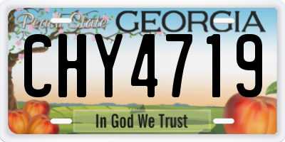 GA license plate CHY4719