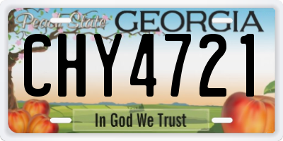 GA license plate CHY4721