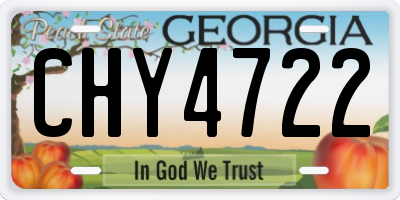 GA license plate CHY4722