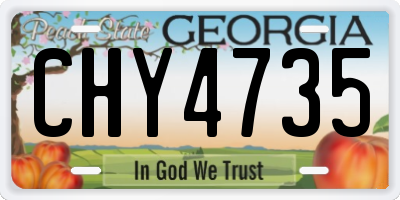 GA license plate CHY4735