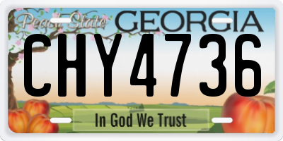 GA license plate CHY4736