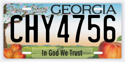 GA license plate CHY4756