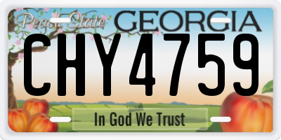 GA license plate CHY4759