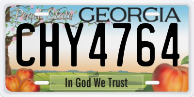 GA license plate CHY4764