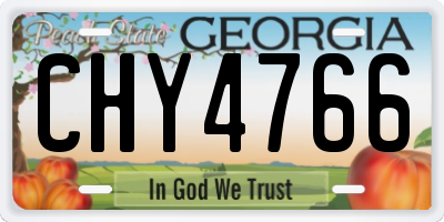 GA license plate CHY4766