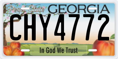 GA license plate CHY4772