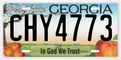 GA license plate CHY4773