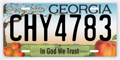 GA license plate CHY4783
