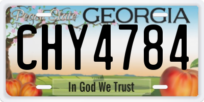 GA license plate CHY4784