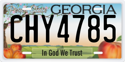 GA license plate CHY4785