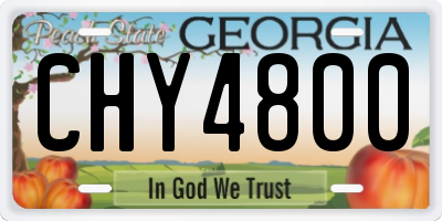 GA license plate CHY4800