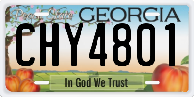 GA license plate CHY4801