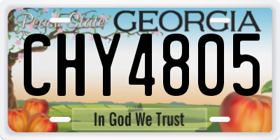 GA license plate CHY4805
