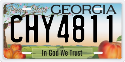 GA license plate CHY4811
