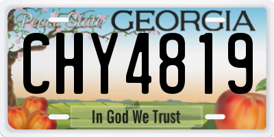 GA license plate CHY4819