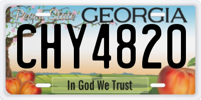 GA license plate CHY4820