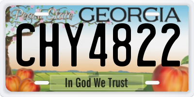 GA license plate CHY4822