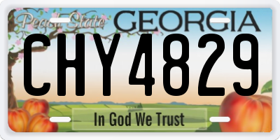 GA license plate CHY4829