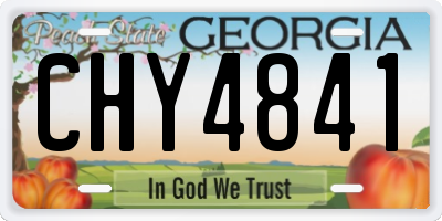 GA license plate CHY4841