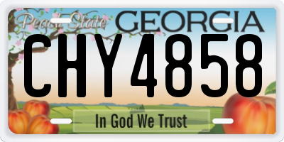 GA license plate CHY4858