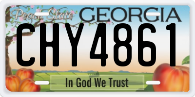 GA license plate CHY4861