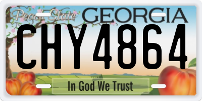 GA license plate CHY4864