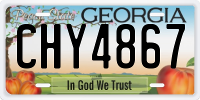 GA license plate CHY4867