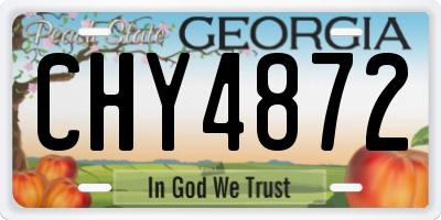 GA license plate CHY4872