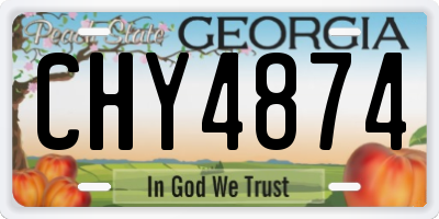 GA license plate CHY4874