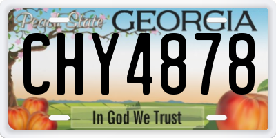 GA license plate CHY4878