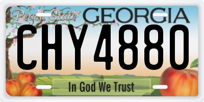 GA license plate CHY4880