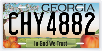 GA license plate CHY4882
