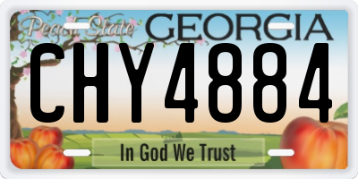 GA license plate CHY4884